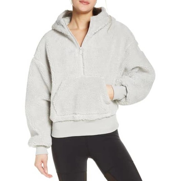 ALO Yoga Jackets & Blazers - ALO Yoga Streetside Half Zip Sherpa Teddy Fleece Hoodie Half Zip Jacket